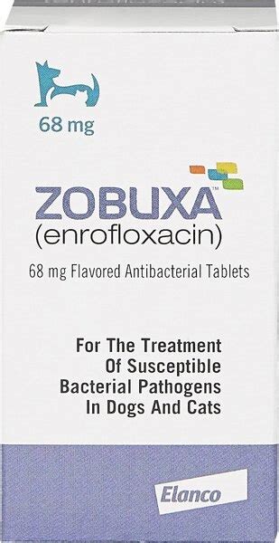 Discontinued - ZOBUXA (Enrofloxacin) Tablets for Dogs & Cats, 68-mg, 1 ...