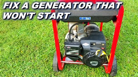 Fix A Briggs And Stratton Generator That Won T Start Youtube