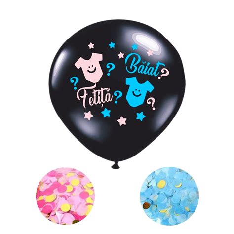 Balon Gender Reveal Cm Roz Albastru Emag Ro