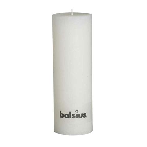 Bolsius White Rustic Pillar Cm X Cm Cn Candle Emporium