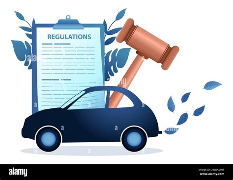 Car Produced Clean Emissions With Gavel Justice And Regulations