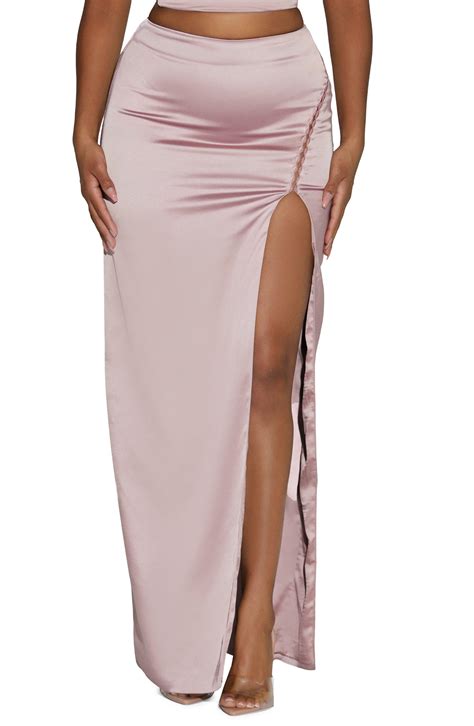 Naked Wardrobe Slit Maxi Skirt Lyst