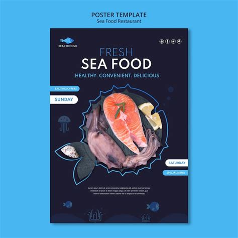 Free Psd Sea Food Concept Poster Template