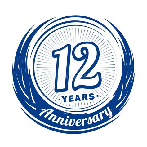 12 Years Anniversary. Elegant Anniversary Design. 12th Logo. Stock ...