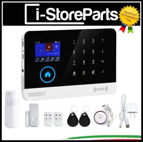 Antifurto Allarme Touch Screen Casa Kit Combinatore Gsm Wireless Senza