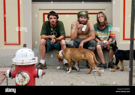 Homeless People At Street In Pittsburgh Pa Stock Photo Alamy