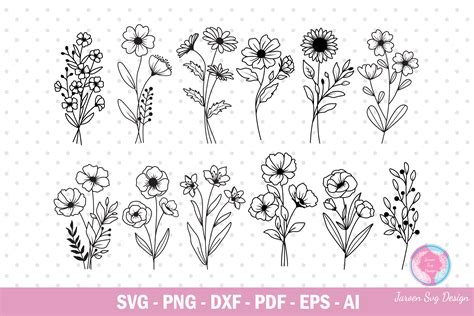 Flower Svg Flowers Svg Bundle Graphic By Jaroensvgdesign · Creative