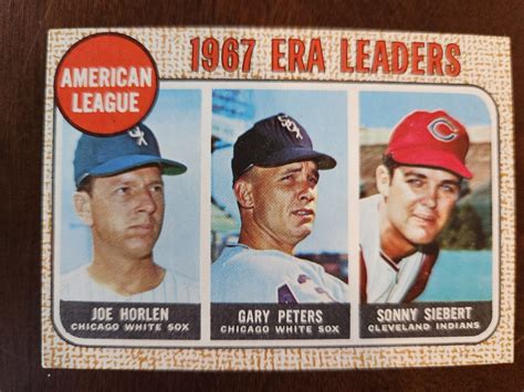 1968 Topps American League ERA Leaders 8 EBay