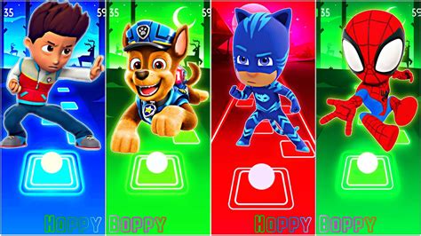 Ryder Paw Patrol Chase Spidey Pj Masks Tiles Hop Edm Rush