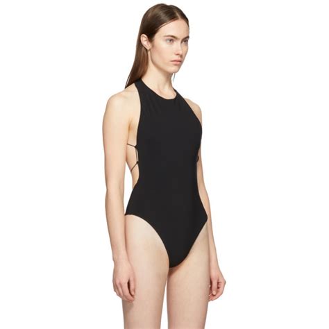 Alexanderwang T Black Criss Cross Strap Bodysuit Alexanderwang T