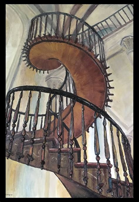 Sculptural Painting Spiral Staircase Painting Painted Staircases