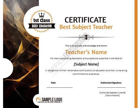 12+ Free Teacher Certificate Templates in MS Word Format