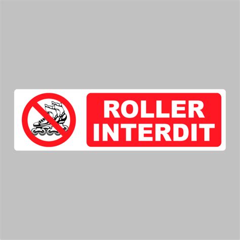 Autocollant Panneau Roller Interdit Zone Signaletique The Best Porn