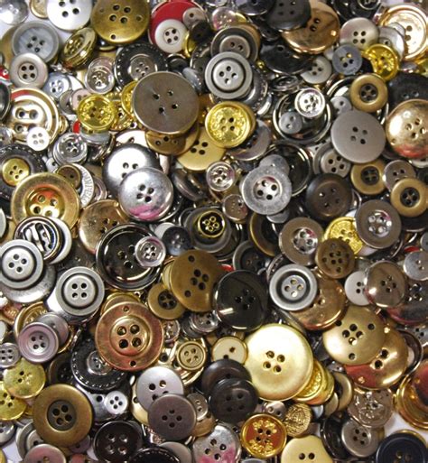 Pack Of G Metallic Mix Buttons Mixed Sizes And Colours