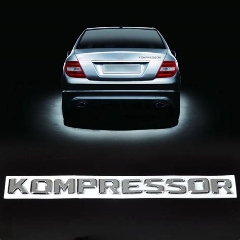 3D Chrome KOMPRESSOR Badge Emblem Sticker For Benz SLK CLK SL CLS ML C