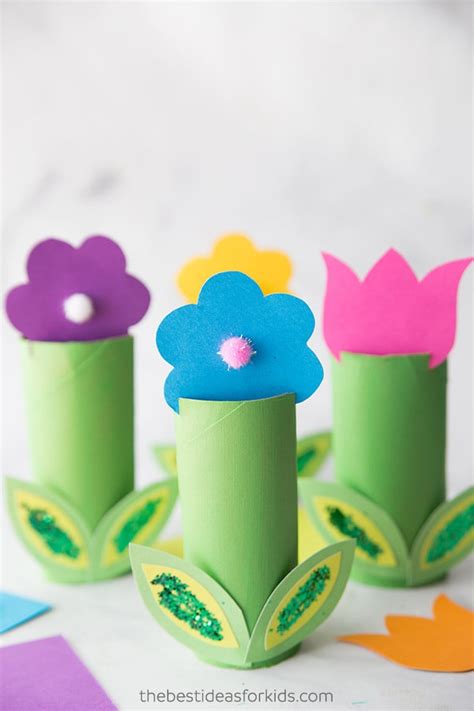 Toilet Paper Roll Flowers Craft - The Best Ideas for Kids