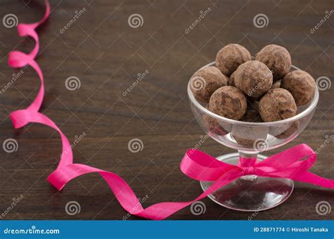 Chocolate In The Glass Stock Photo Image Of Glass Ribbon 28871774