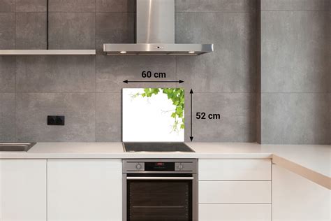 osłona splashback szklana Liście pnącze wino 60x52 10805125387