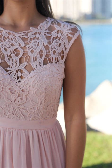 Blush Crochet Maxi Dress With Tulle Back Maxi Dresses Saved By The