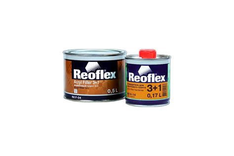Акриловый грунт Reoflex 3+1 0.5 л, черный RX F-04/500 B - выгодная цена ...