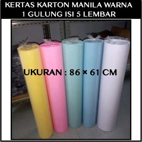 Kertas Karton Manila Warna Warni Isi Lembar Lazada Indonesia