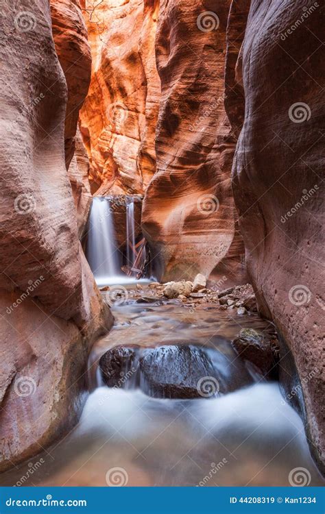 Kanarra Creek Slot Canyon In Zion National Park Utah Stock Image