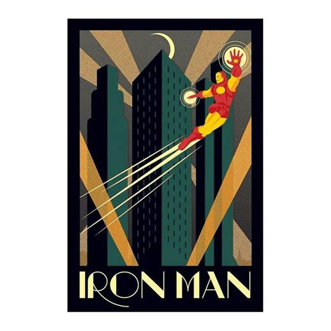 Comprar Poster Marvel Deco Iron Man Retro Online