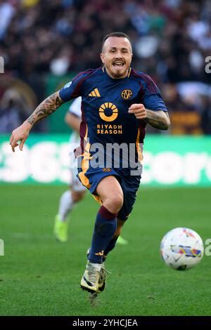 Jose Angel Esmoris Tasende Angelino Of As Roma Celebrates With Alexis