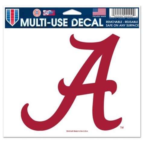 University Of Alabama Crimson Tide 5x6 Ultra Decal At Sticker Shoppe