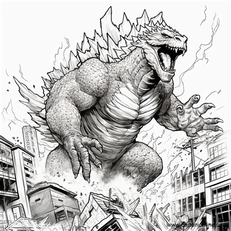 Desenho De Godzilla Para Colorir