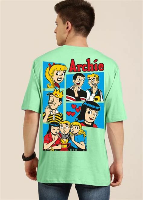 Archie Cartoon Oversized Mint Green T Shirt For Men Kwabey