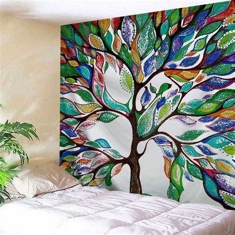 25 OFF Tree Of Life Fabric Dorm Wall Hanging Tapestry Rosegal