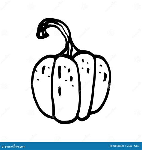 Hand Drawn Doodle Pumpkin Stock Vector Illustration Of Drawn 250533626