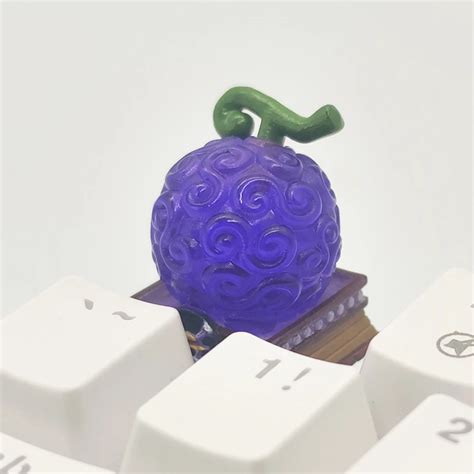 Artesanal Personalizar Roxo Diabo Frutas Anime Keycaps Para Cereja Mx