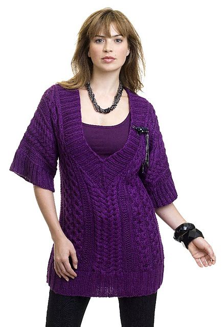 Ravelry Cabled Tunic Pattern By Susan Shildmyer