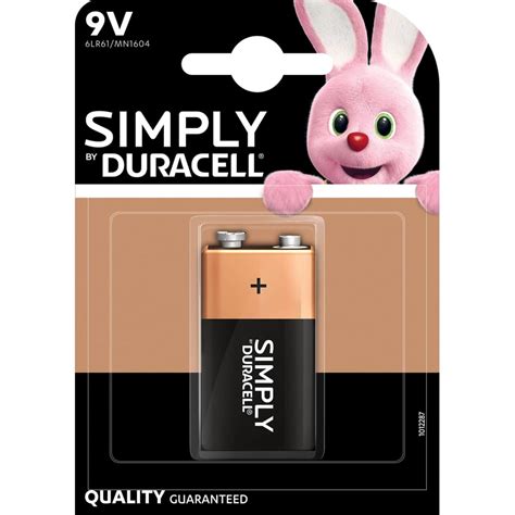 Duracell 9 Volt Alkaline Battery 131172 Bandm