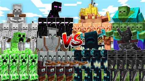 Massive Mob Army Tournament Minecraft Mob Battle Youtube