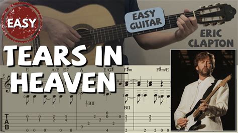 Tears In Heaven Eric Clapton Easy Guitar Notation Tab Youtube