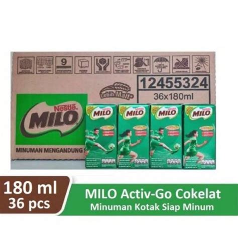 Jual Nestle Milo Active Go Susu Coklat Uht Kotak Ml Dus Isi