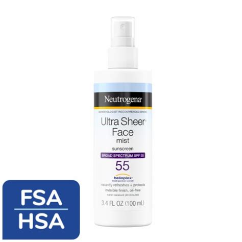 Neutrogena Ultra Sheer Lightweight Sunscreen Spray, SPF 55, 3.4 fl oz ...