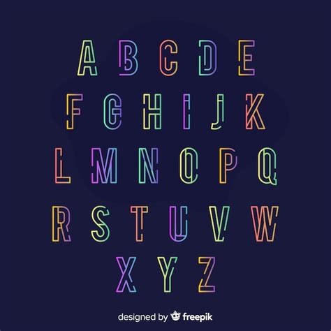 Colorful Gradient Typography Free Vector