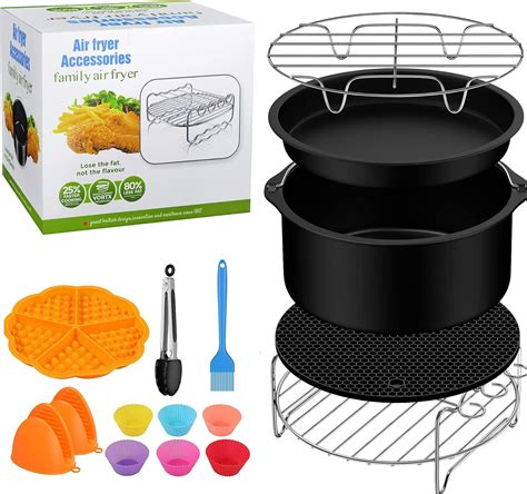 7 Inch Air Fryer Accessories HOMGEN Popular 11PCS Air Fryer