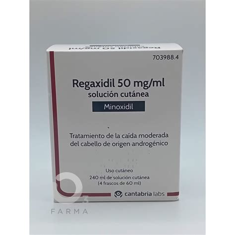 REGAXIDIL 50 MG ML SOLUCION CUTANEA 4 FRASCOS 60