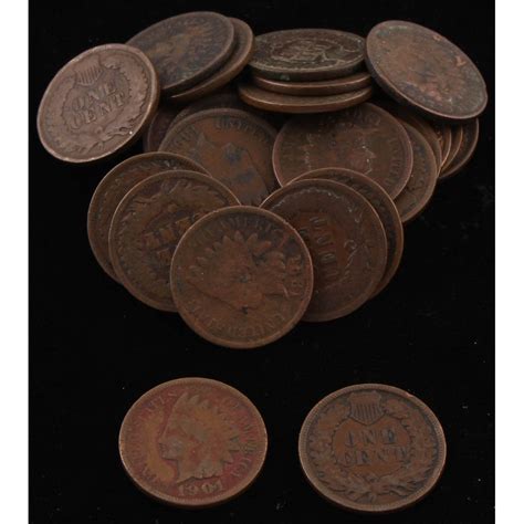 Lot Of Indian Head One Cent Coins Pristine Auction