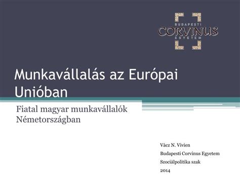 PPT Munkavállalás az Európai Unióban PowerPoint Presentation free