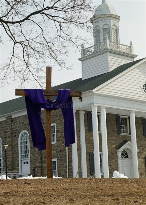 Wooden Cross Outside Church Stock Photo Image 39066629