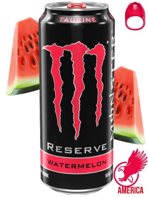 Bebida Energética Monster Reserve Watermelon Anilla Roja Usa 473 Ml Japonshop