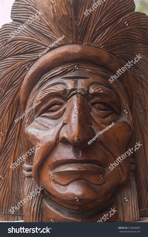 Indian Chief Carving