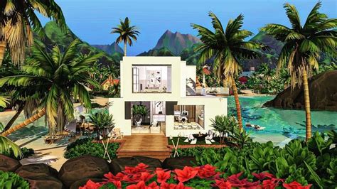 Sulani Modern Beach House The Sims 4 Stop Motion Build Cc Links