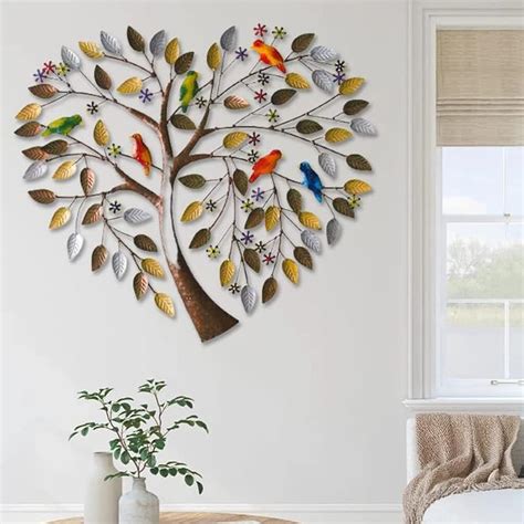 Amazon Zzyyzz Tree Of Life Metal Wall Art Decor Heart Shape Tree